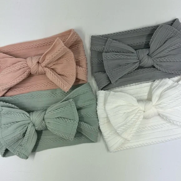 Prohouse Baby Girl Nylon Handmade Headbands Newborn Infant Toddlers | 7 Pack - Picture 1 of 16